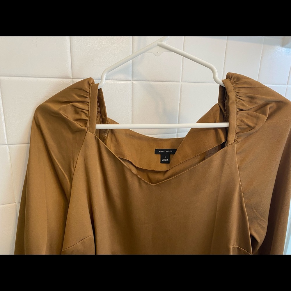 Ann Taylor bronze blouse